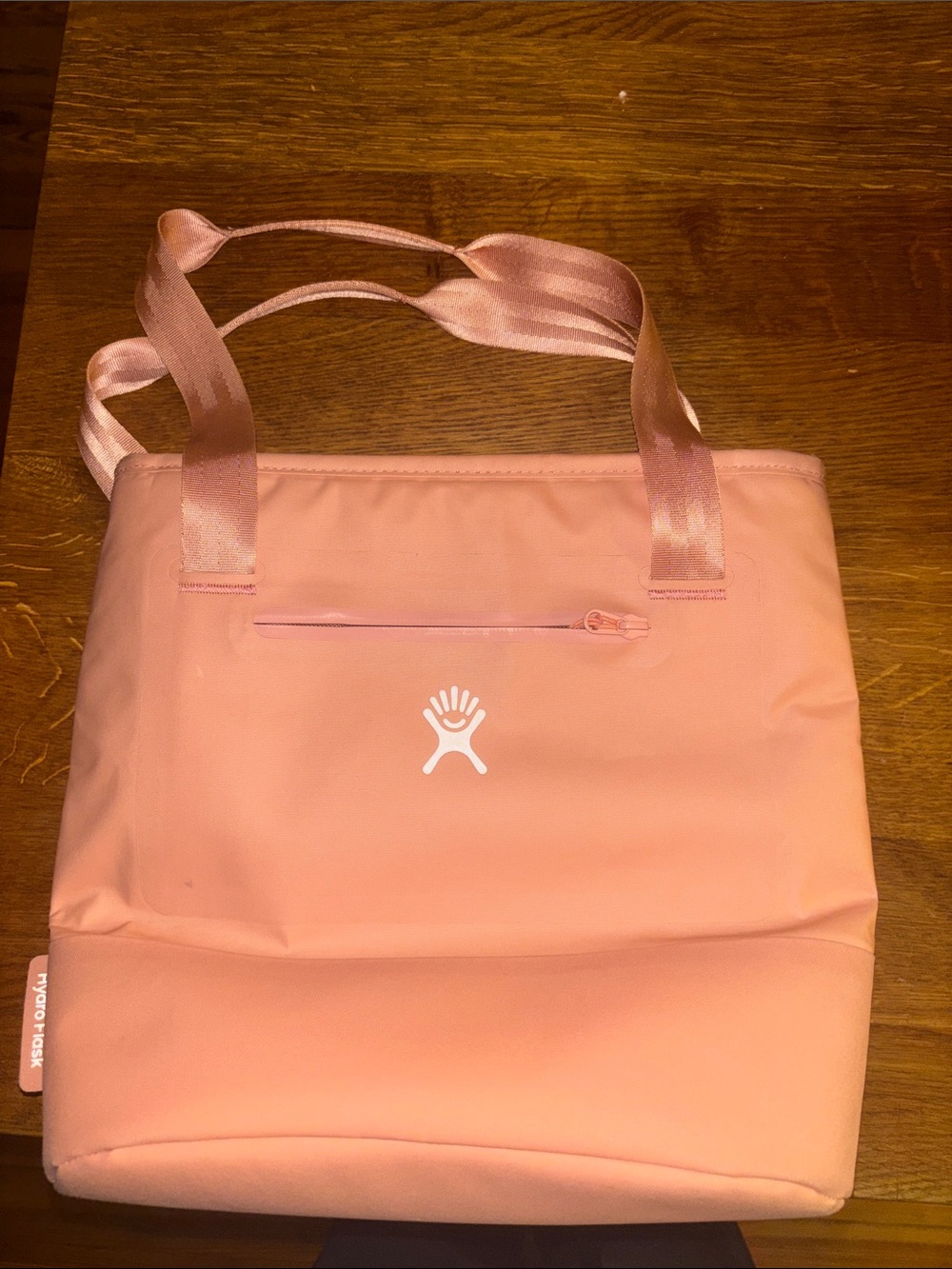 Hydro Flask Peach Pink lunch Tote with Front Zip Pocket